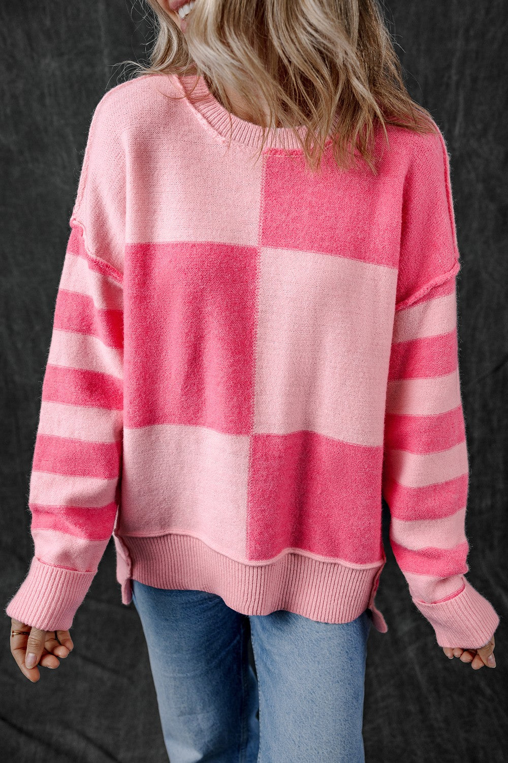 TIANA | Blootliggende Naad Sweater Ronde Hals