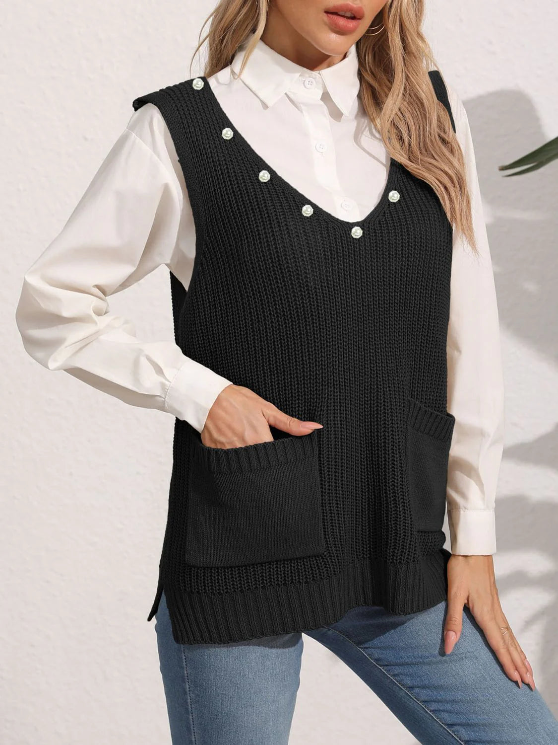 Luna - V-neck Sweater Vest