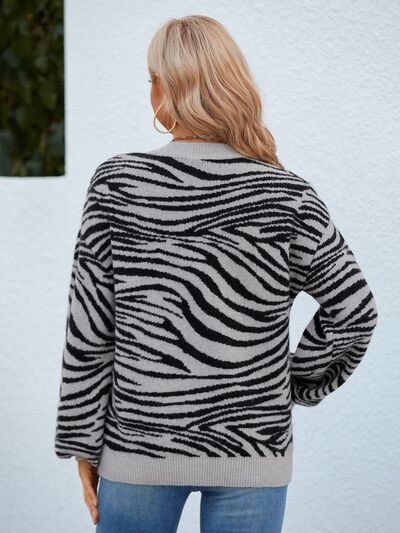 CALLIE | Sweater met ronde hals en dierenprint