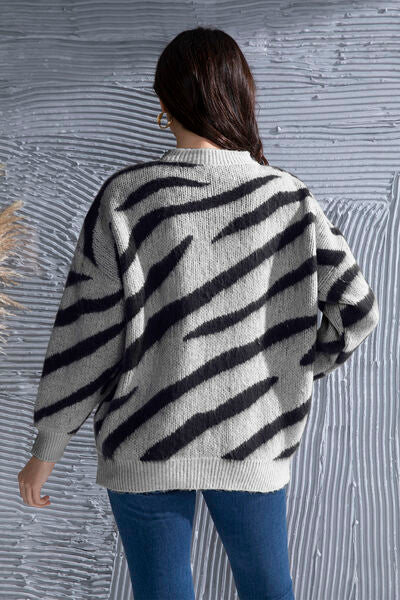 BIDDY | Sweater met ronde hals en losse schouders