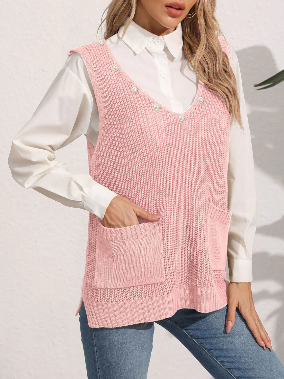 Luna - V-neck Sweater Vest