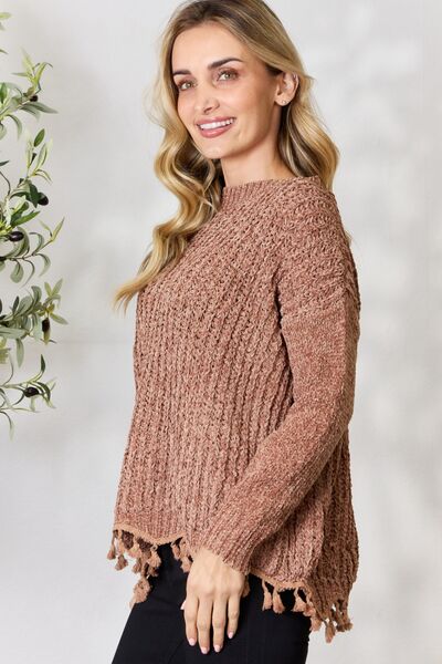 XION | Sweater met lange mouwen en kwastjes