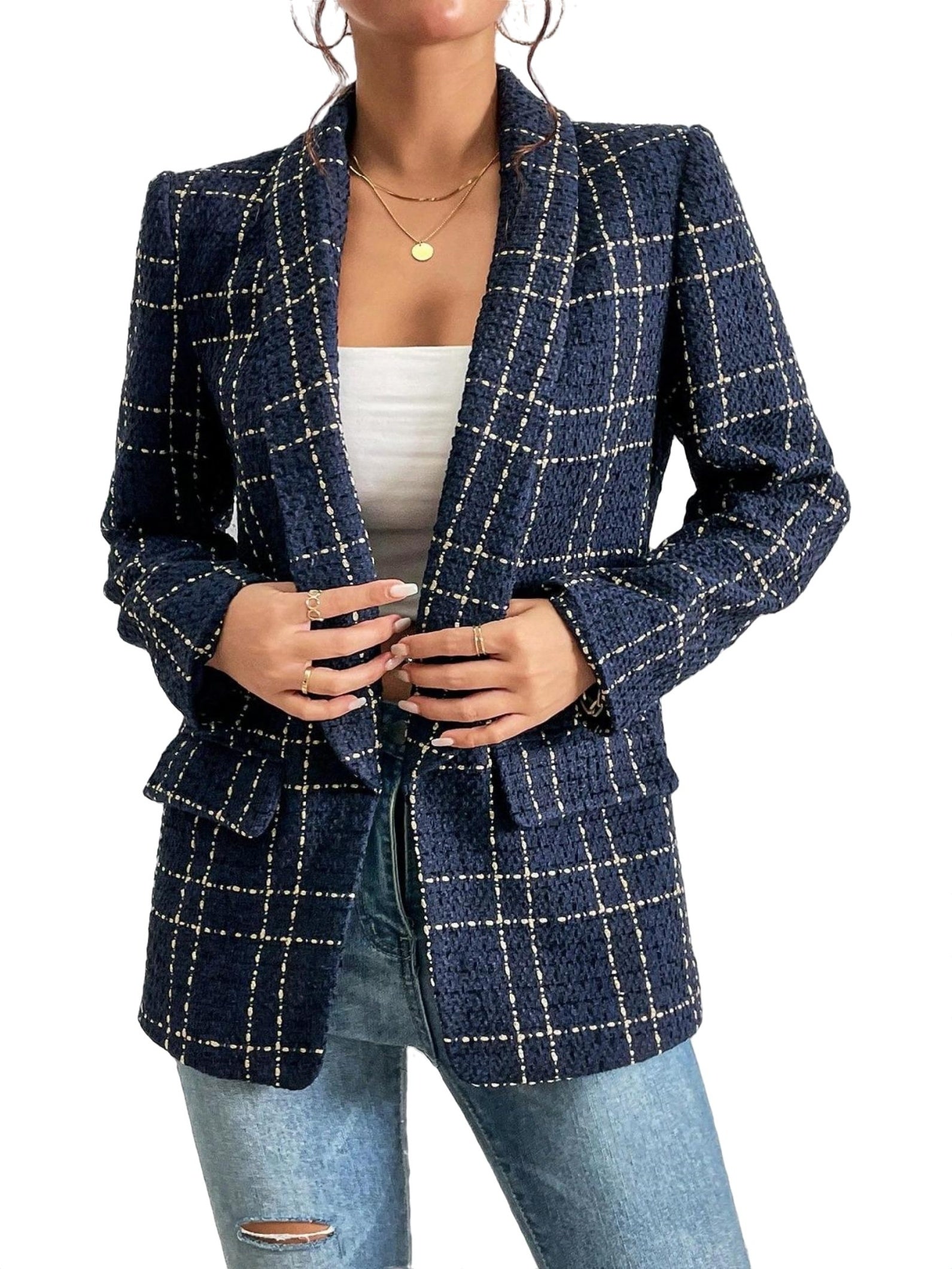 Clara – Geruite Blazer