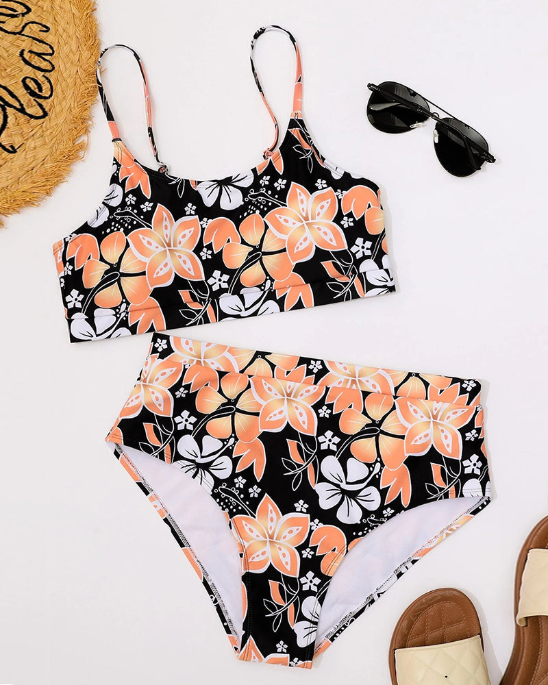 ERA | Bikini met jarretelles en bloemenprint