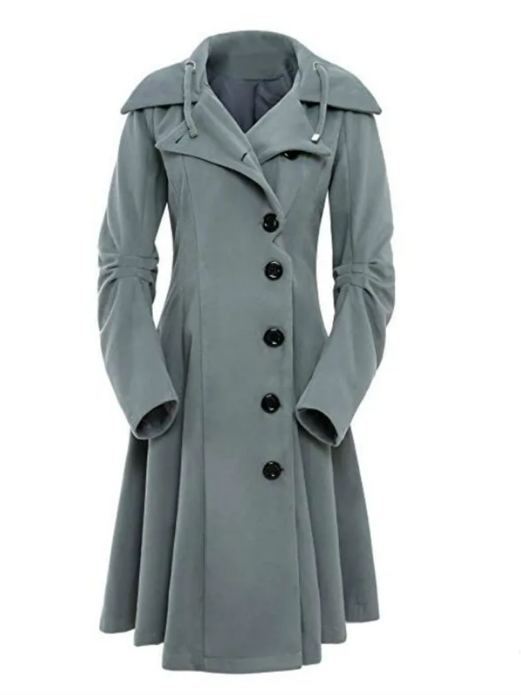 Sierra - Slanke Trenchcoat met Dubbele Rij Knopen