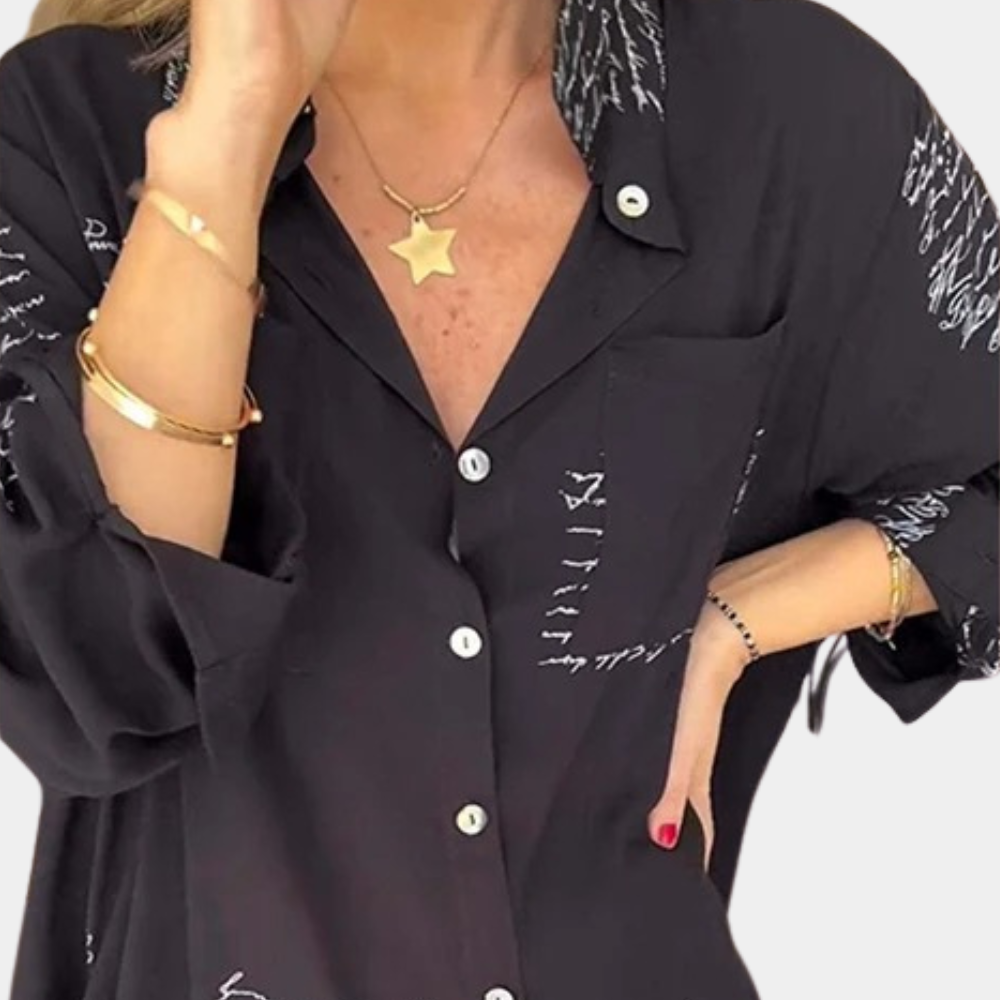 DALE | Chic damesshirt met een print van letters