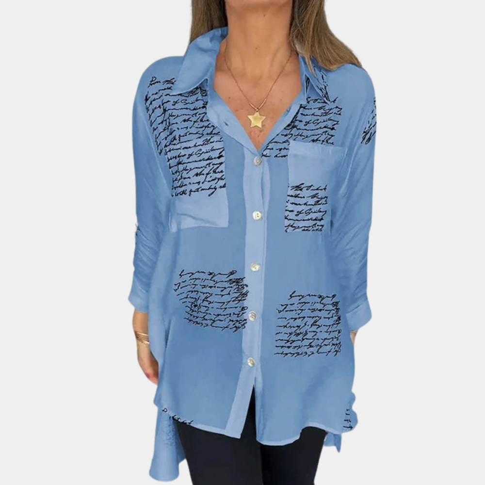 DALE | Chic damesshirt met een print van letters