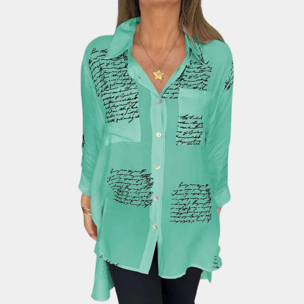 DALE | Chic damesshirt met een print van letters