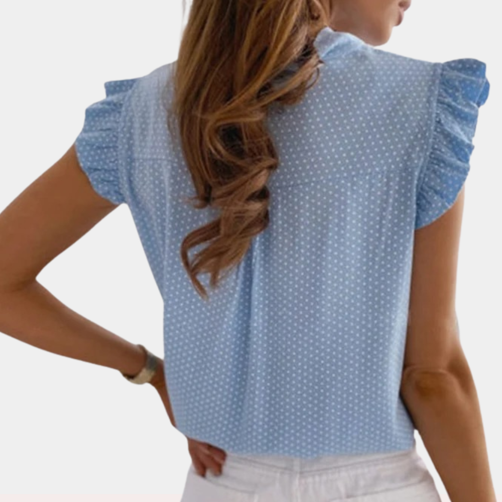 BLAKE | Chique zomerblouse met een charmante strikkraag