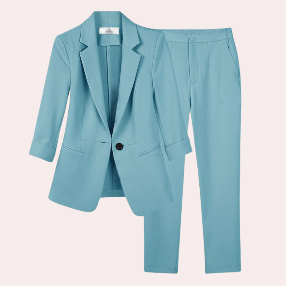 Teresa - Verfijnde dames blazer en broek set