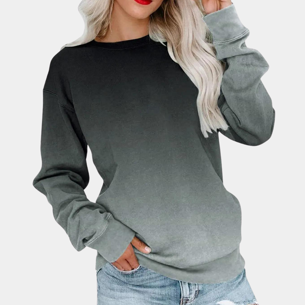 Ivet - Dames Sweatshirt met Trendy Kleurverloop