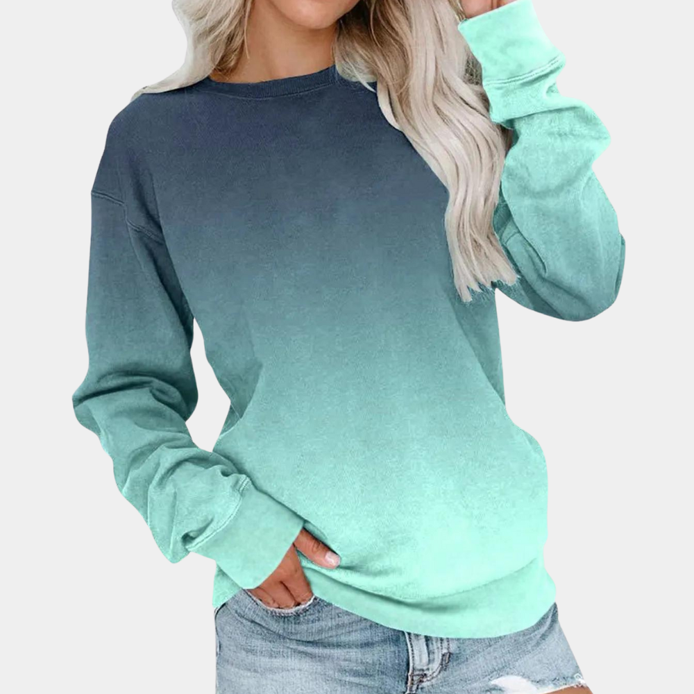 Ivet - Dames Sweatshirt met Trendy Kleurverloop