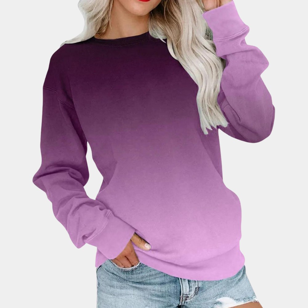 Ivet - Dames Sweatshirt met Trendy Kleurverloop