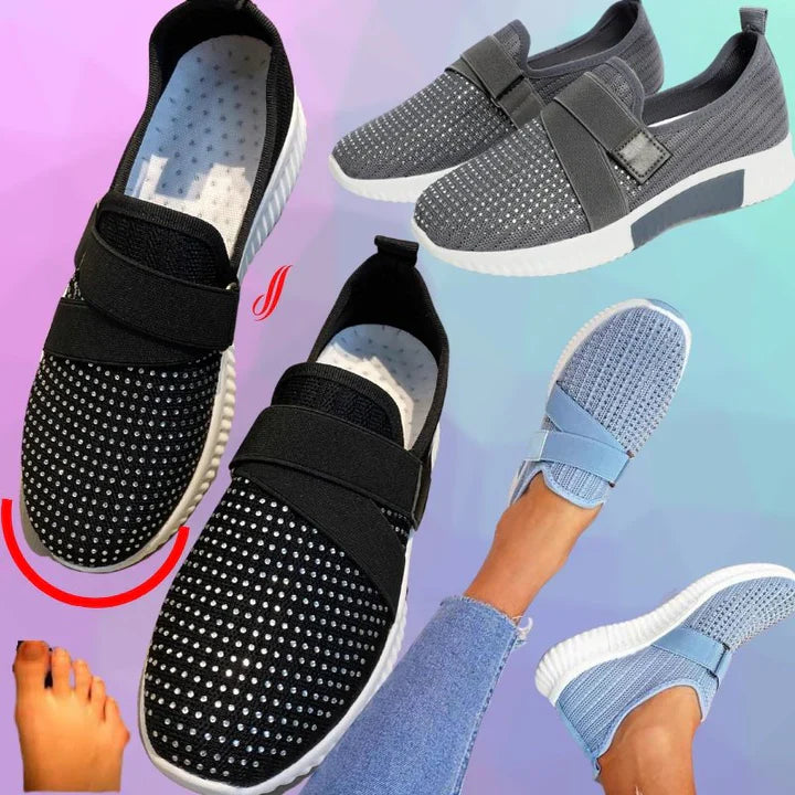 HAILEY | Orthopedische Slip-On Dames Sneakers met Klittenband