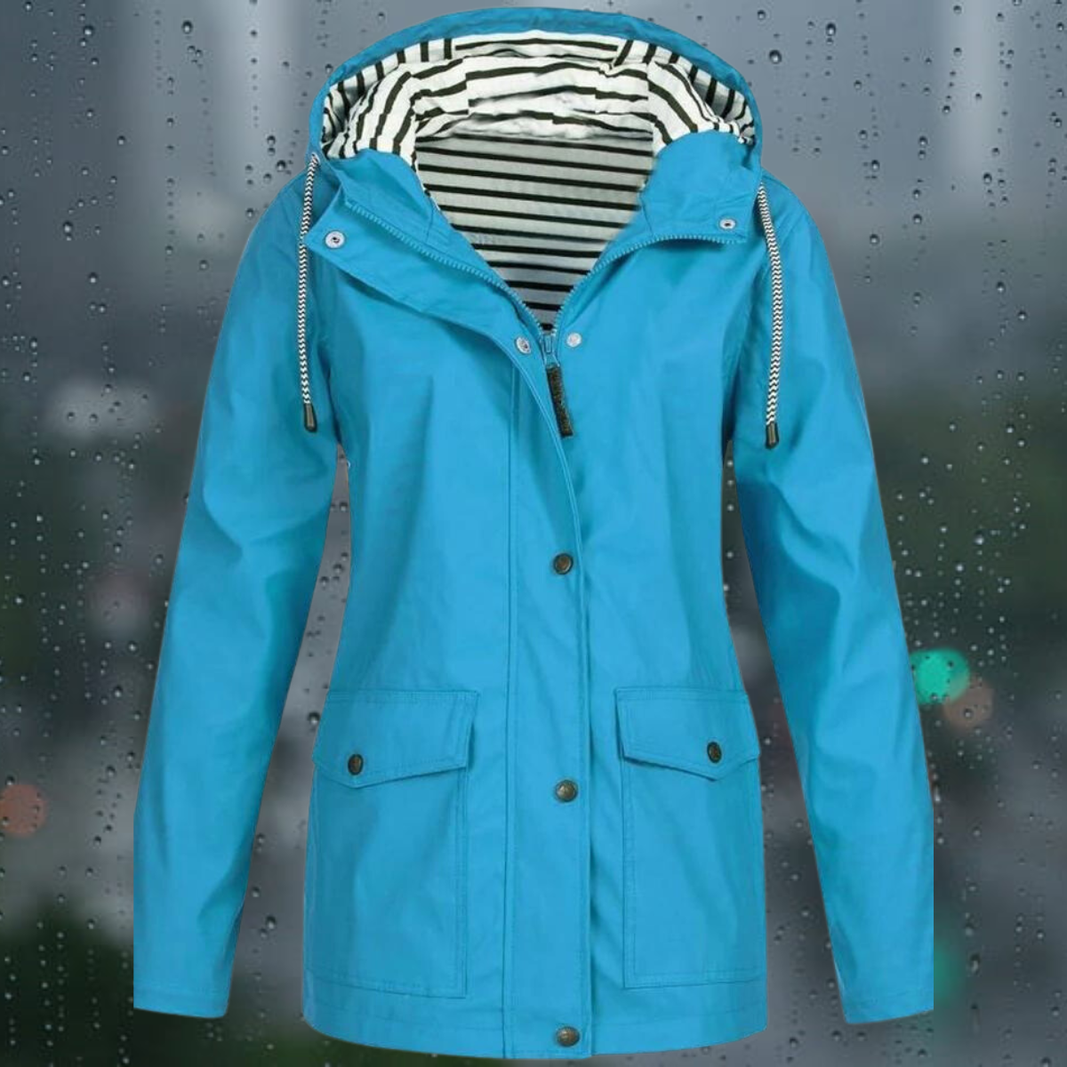 Casie - Casual winddichte regenjas voor dames