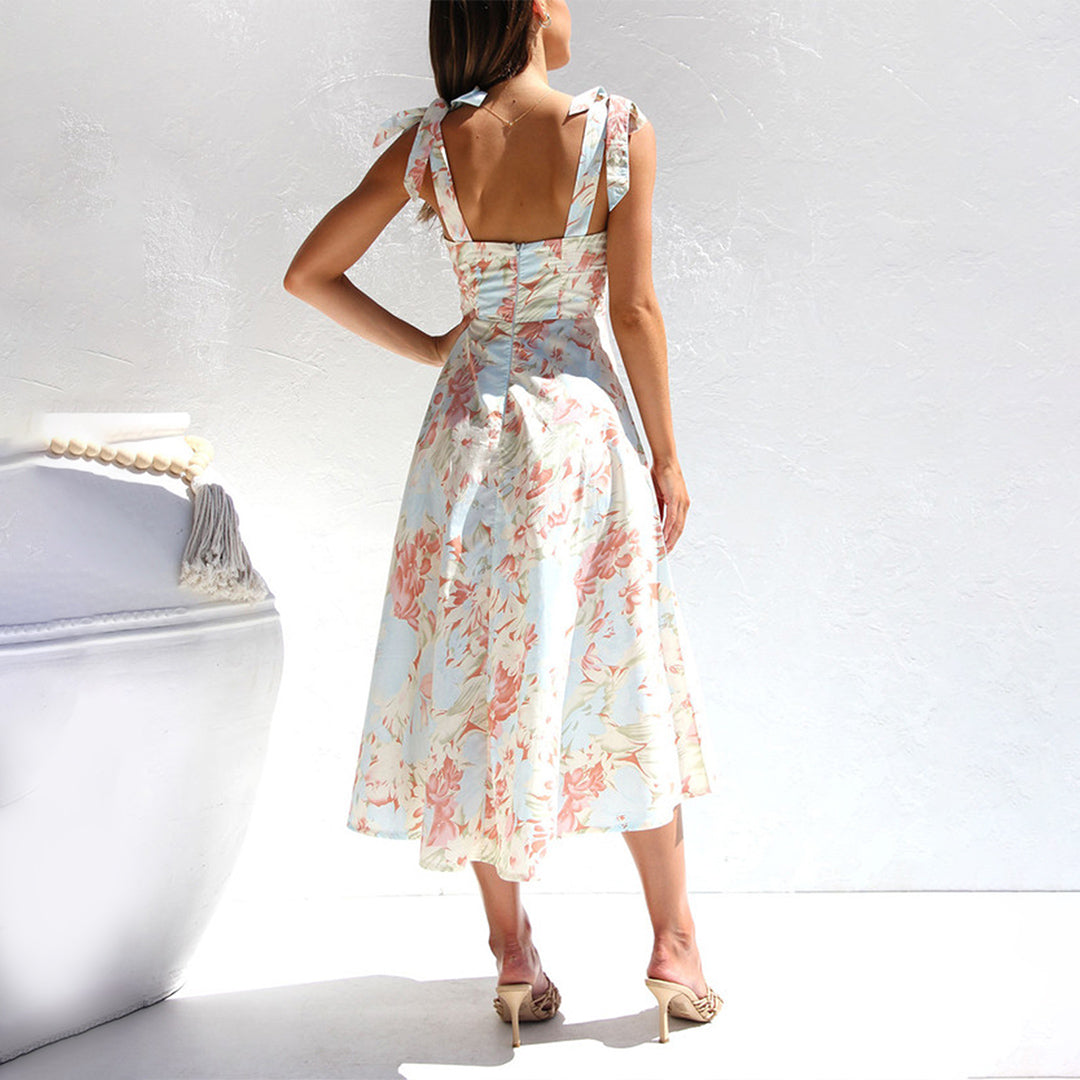 BRIA - Elegante midi-jurk met bloemen