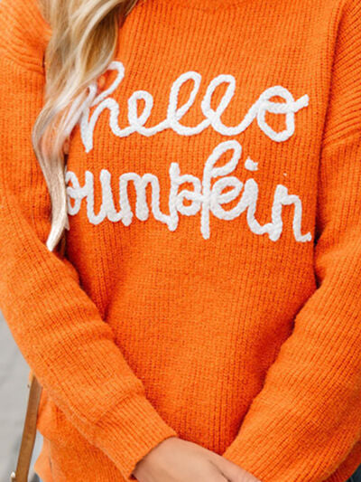 HADEWIG | Trui met hangende schouders Hello Pumpkin