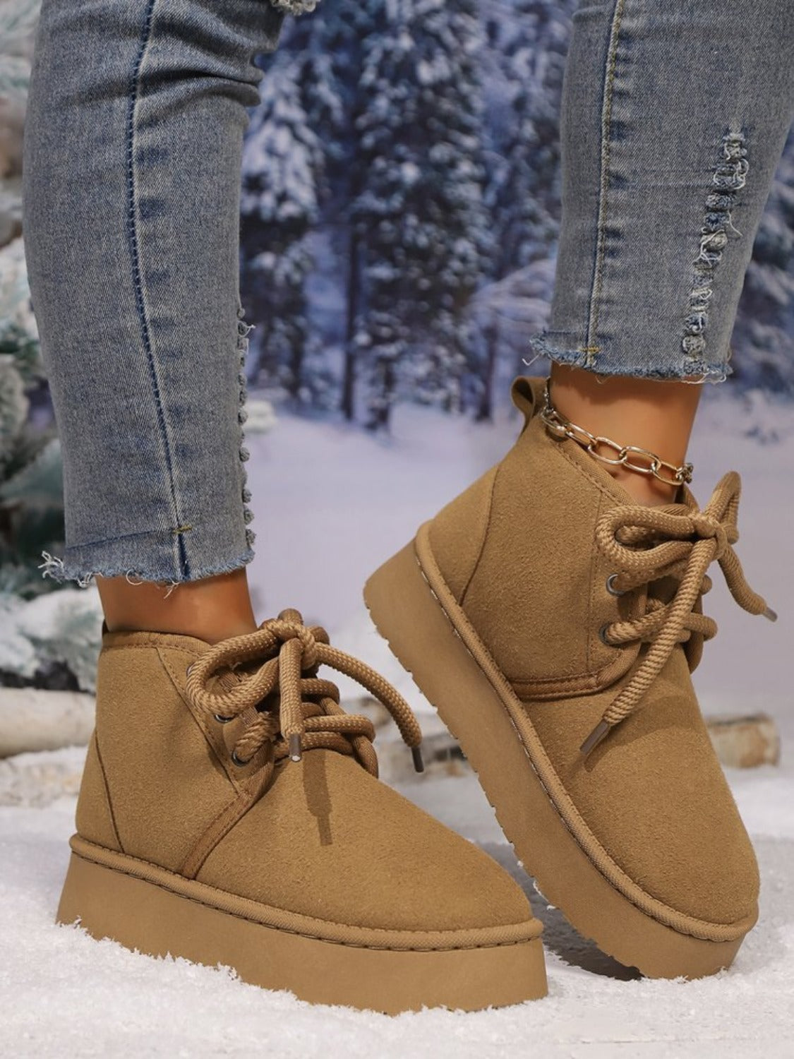 Platform Suede Laarzen