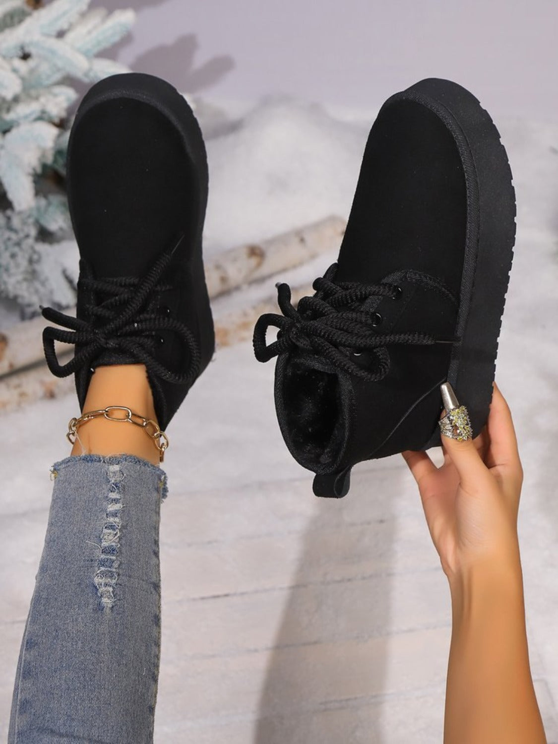 Platform Suede Laarzen