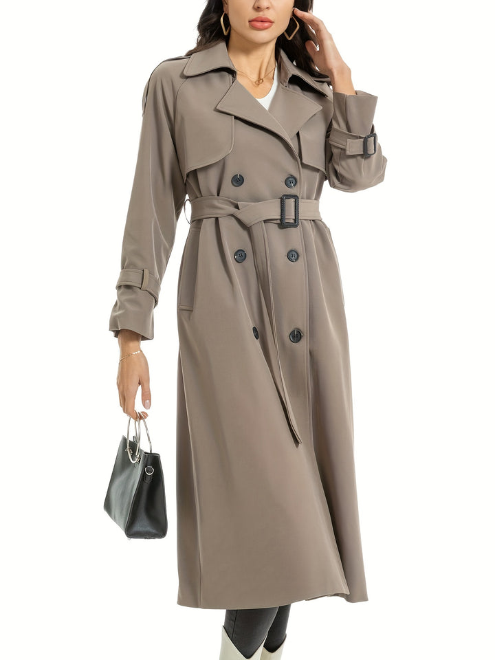 MILA - Lange Dubbelzijdige Trenchcoat met Riem