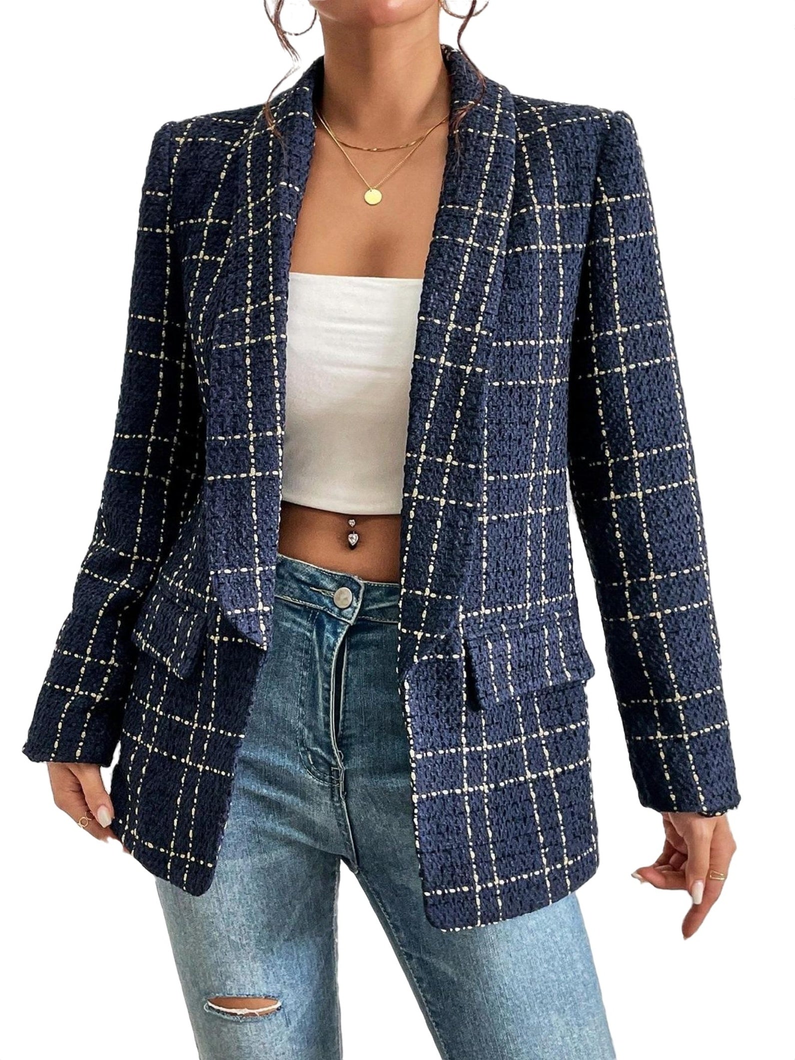 Clara – Geruite Blazer