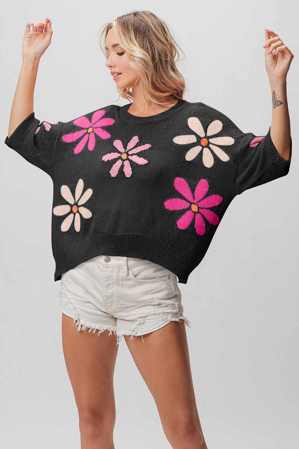 LONDYN | Sweater met bloemenpatroon