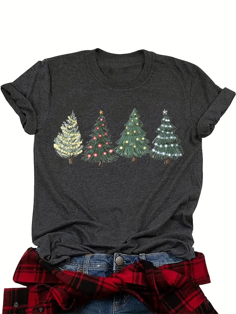 Kerst Shirtje met Kerstboom opdruk