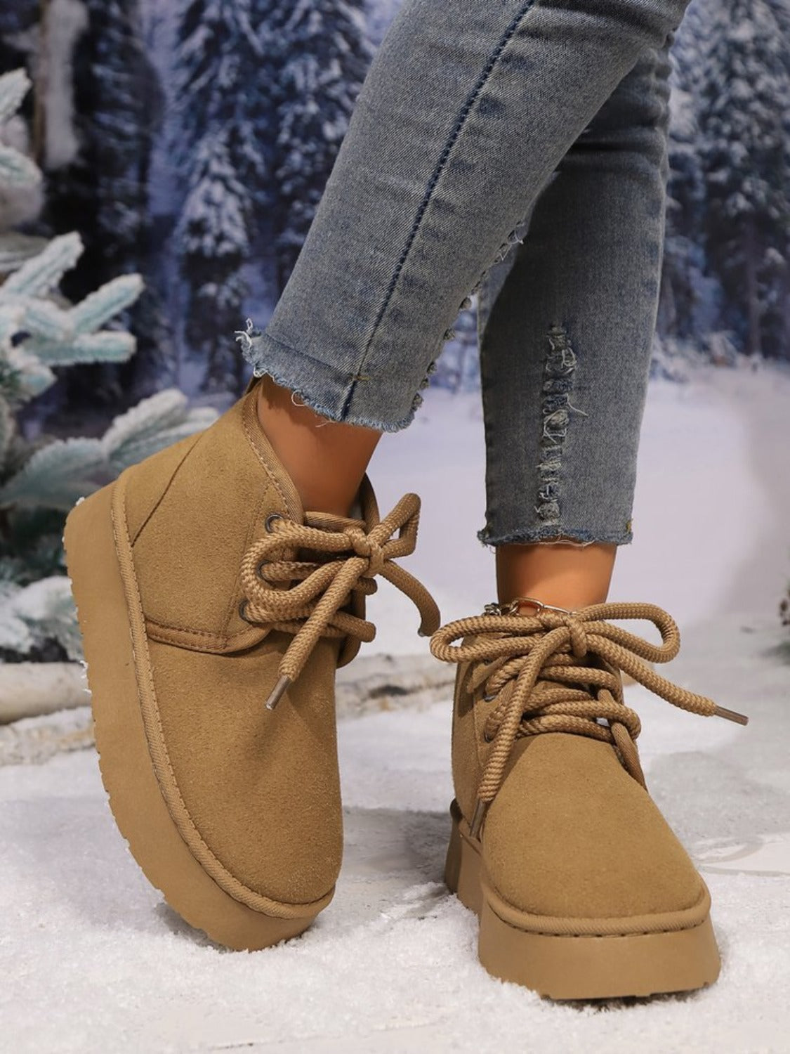 Platform Suede Laarzen