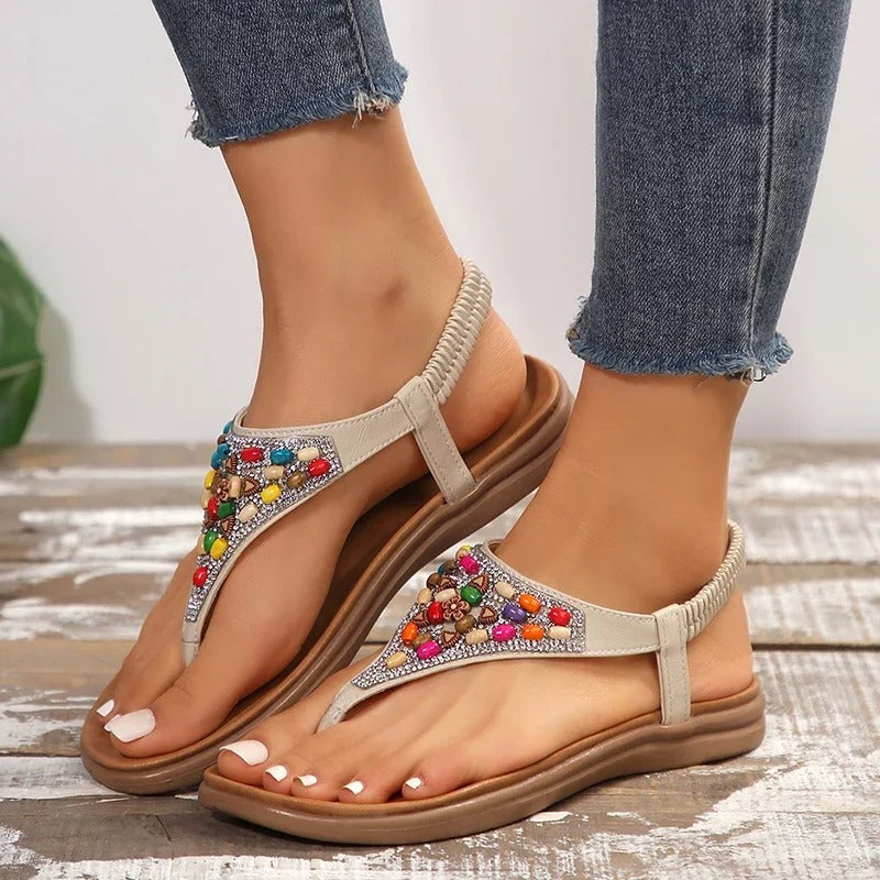 MAYA | Retro Bohemian platte dames sandalen