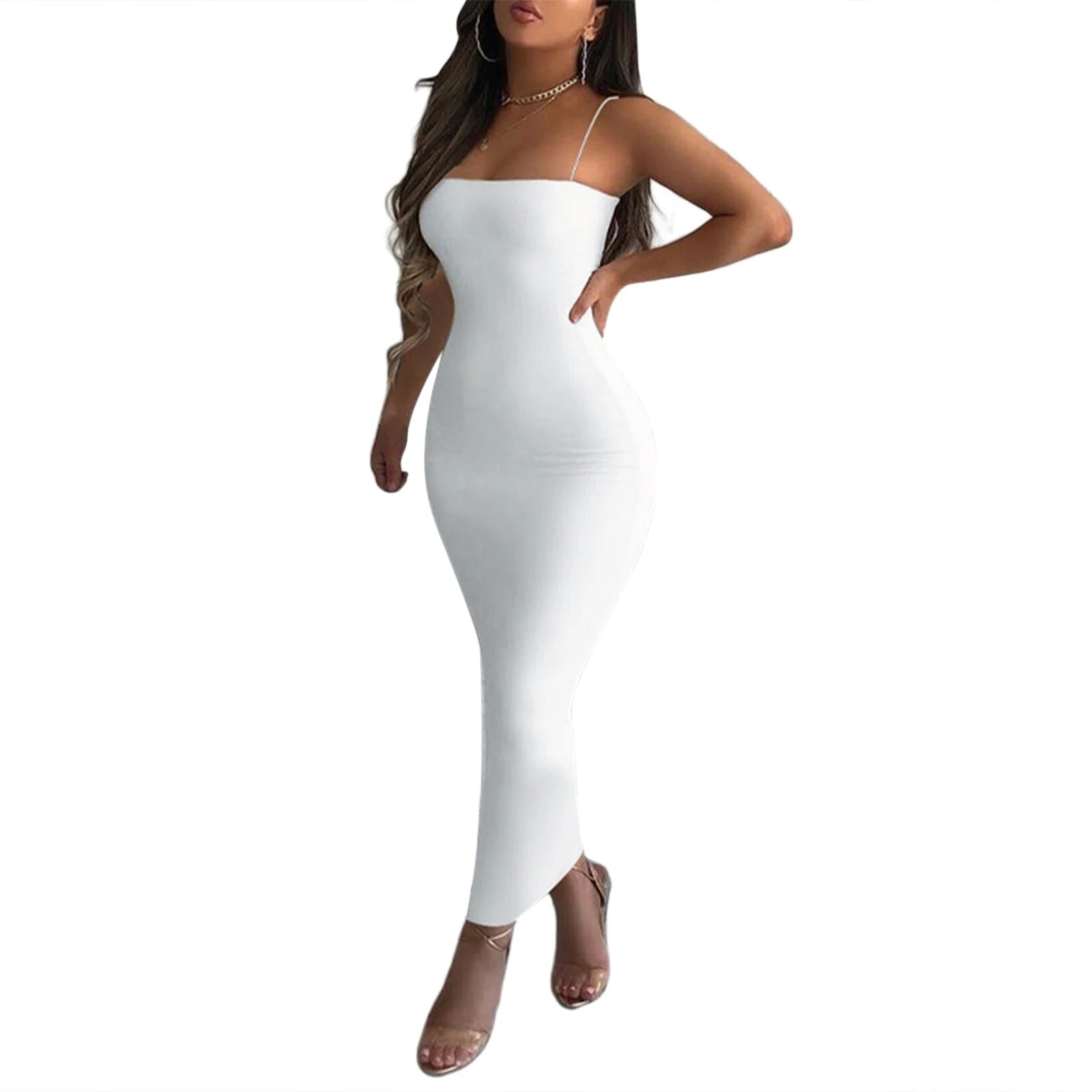 EVA | Bodycon zomerjurk strakke effen kleur